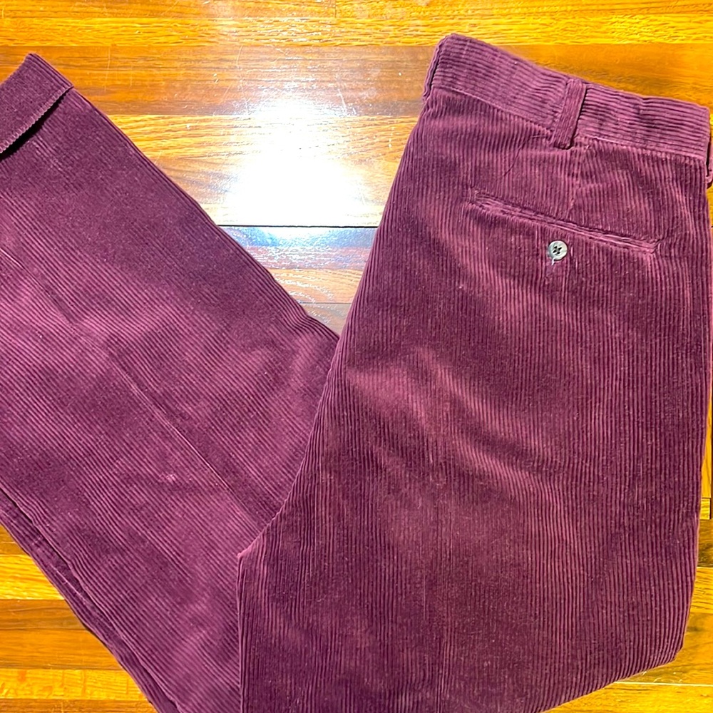 Men's Corduroy Pants - Burgundy